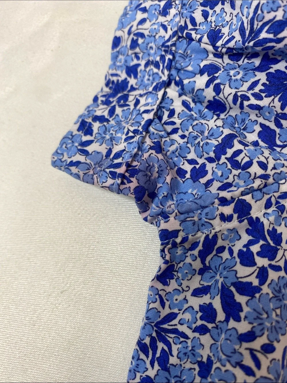 Ralph Lauren Blue Floral Preppy Ditzy Button-Front Shirt Dress New W/Flaws